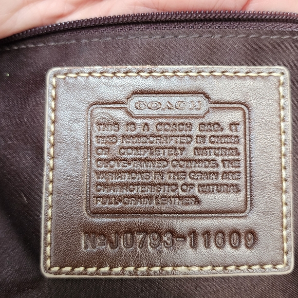 COACH Y2K Hampton Embossed Signature Stripe Leather Satchel 11609 EUC - Picture 14 of 16